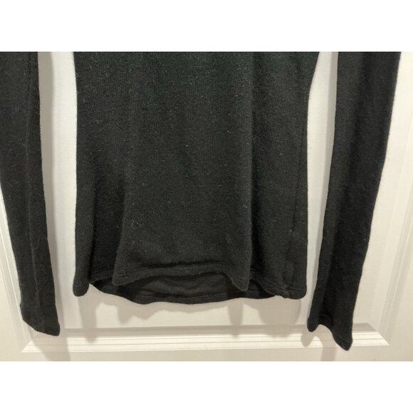 Sky Brand Sweater Small Black Suede Feel Cross Cross Straps On Back NWT - Picture 3 of 8